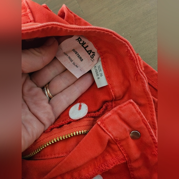 Rolla's "Dusters" shorts in Blood Orange, size 26 - Picture 6 of 6